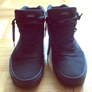 All Black Hightop VANS Sz US 9